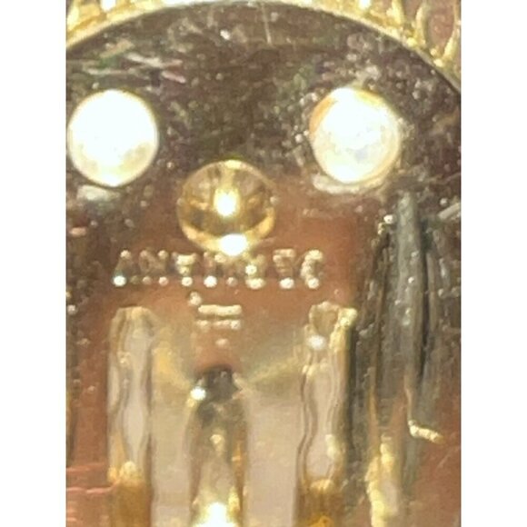 Vintage Cameo Costume Jewelry Scarf Clip Ivory Orange Goldtone W. Germany - Picture 14 of 16